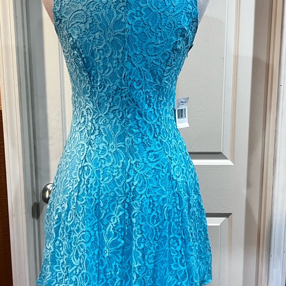 Jodi Kristopher Blue Aqua Lace Dress - Picture 6 of 7